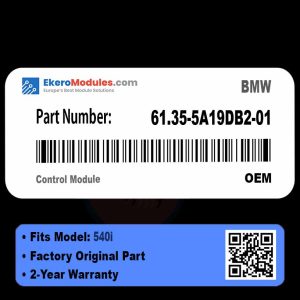 61.35-5A19DB2-01 Control Module | BMW 540i | Genuine OEM Part