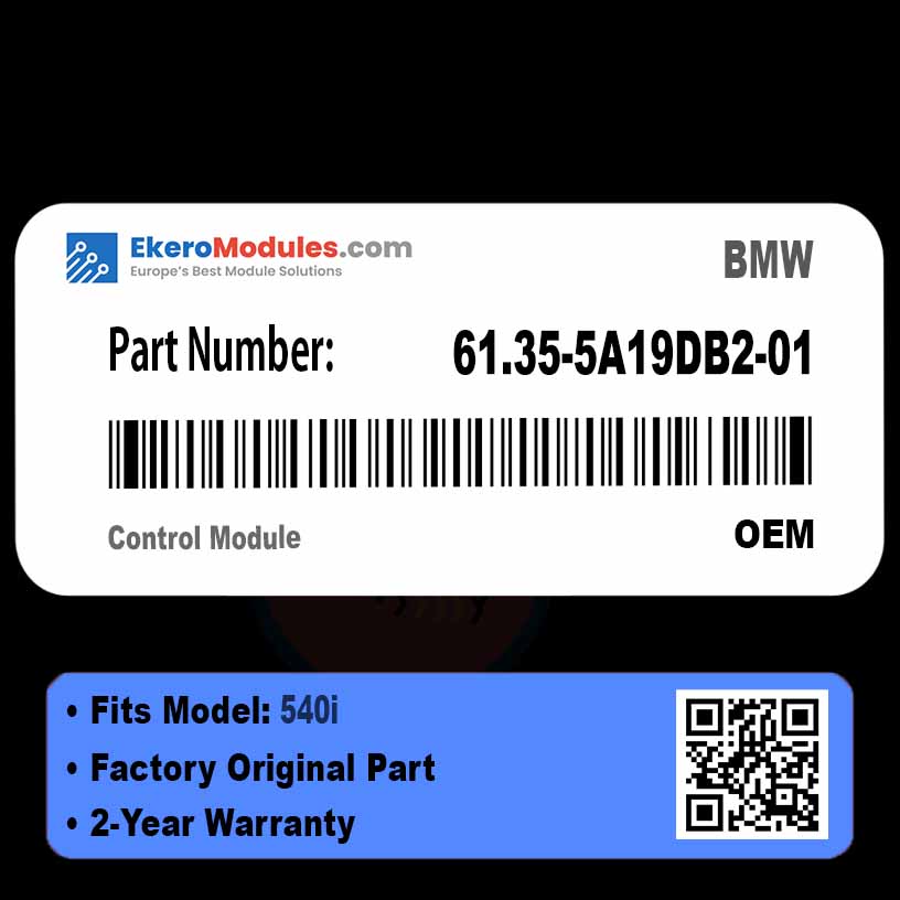 61.35-5A19DB2-01 Control Module | BMW 540i | Genuine OEM Part