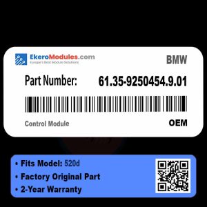 61.35-9250454.9.01 Control Module | BMW 520d | Genuine OEM Part