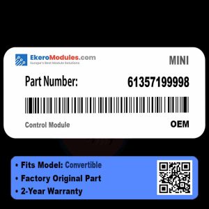 61357199998 Control Module | MINI Convertible | Genuine OEM Part
