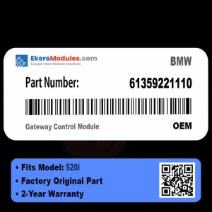 61359221110 Gateway Control Module | BMW 520i | Genuine OEM Part