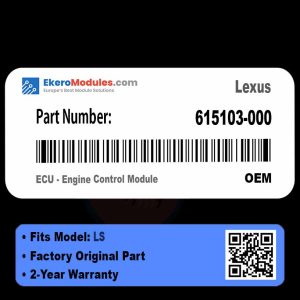 615103-000 ECU - Engine Control Module | Lexus LS | Genuine OEM Part