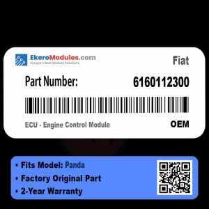 6160112300 ECU - Engine Control Module | Fiat Panda | Genuine OEM Part