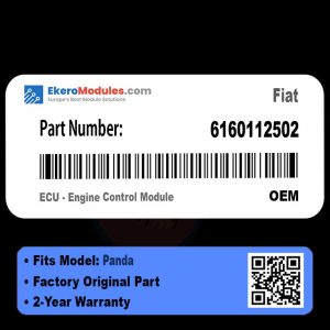 6160112502 ECU - Engine Control Module | Fiat Panda | Genuine OEM Part
