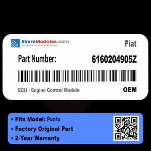 6160204905Z ECU - Engine Control Module | Fiat Punto | Genuine OEM Part