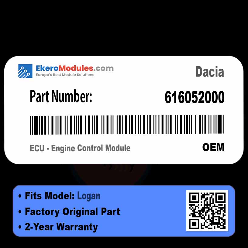 616052000 ECU - Engine Control Module | Dacia Logan | Genuine OEM Part