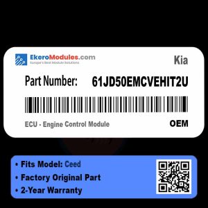 61JD50EMCVEHIT2U ECU - Engine Control Module | Kia Ceed | Genuine OEM Part