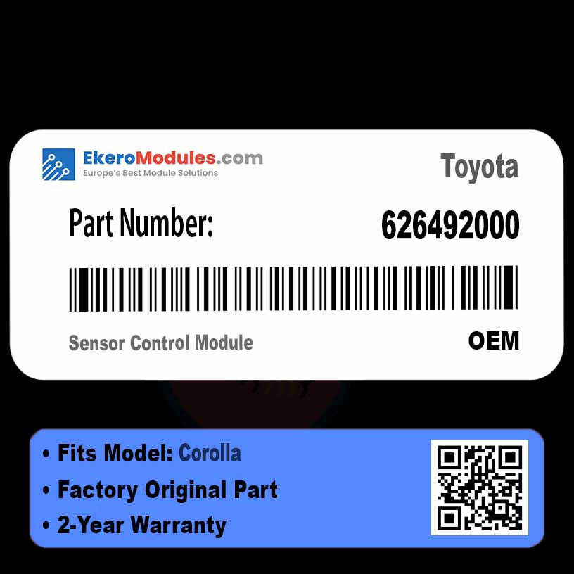 626492000 Sensor Control Module | Toyota Corolla | Genuine OEM Part