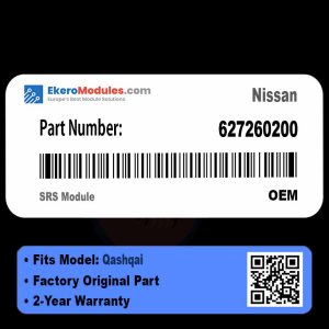 627260200 SRS Module | Nissan Qashqai | Genuine OEM Part