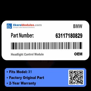 63117180829 Headlight Control Module | BMW X1 | Genuine OEM Part