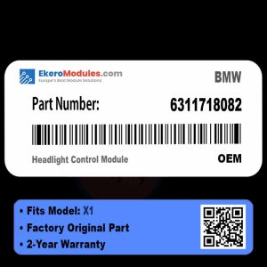 6311718082 Headlight Control Module | BMW X1 | Genuine OEM Part