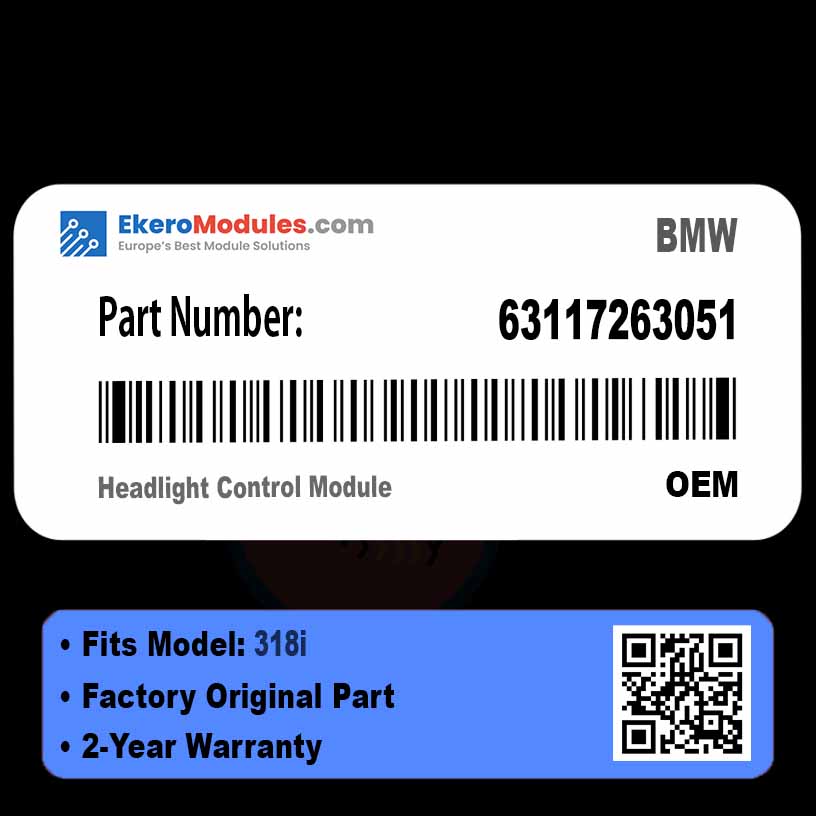 63117263051 Headlight Control Module | BMW 318i | Genuine OEM Part