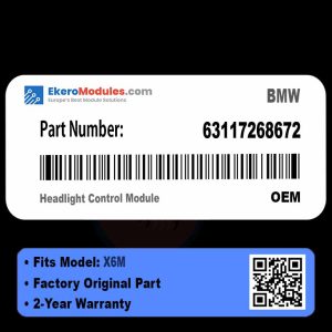 63117268672 Headlight Control Module | BMW X6M | Genuine OEM Part