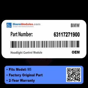 63117271900 Headlight Control Module | BMW M5 | Genuine OEM Part