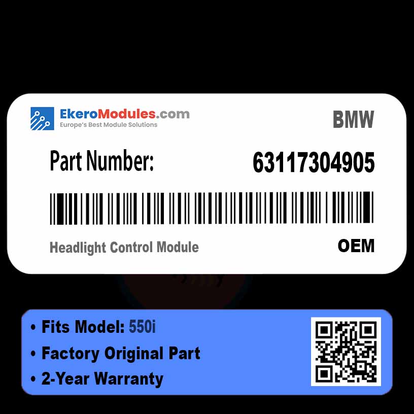 63117304905 Headlight Control Module | BMW 550i | Genuine OEM Part