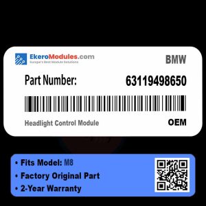 63119498650 Headlight Control Module | BMW M8 | Genuine OEM Part