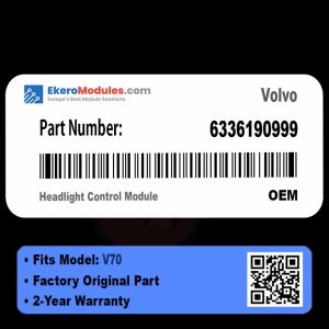 6336190999 Headlight Control Module | Volvo V70 | Genuine OEM Part