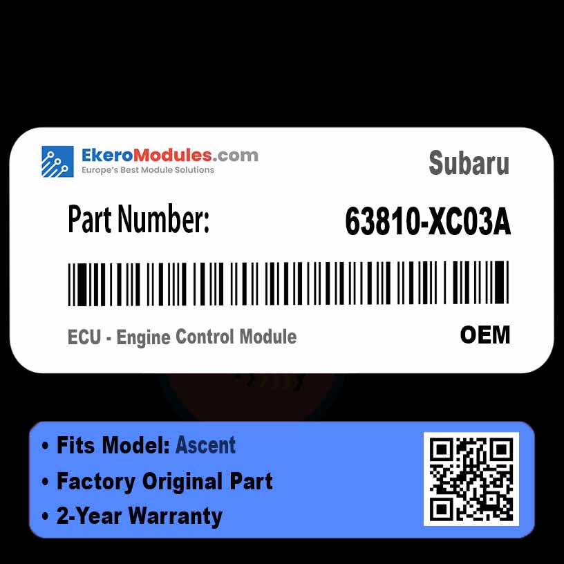 63810-XC03A ECU - Engine Control Module | Subaru Ascent | Genuine OEM Part