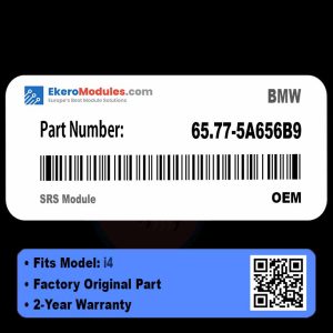 65.77-5A656B9 SRS Module | BMW i4 | Genuine OEM Part
