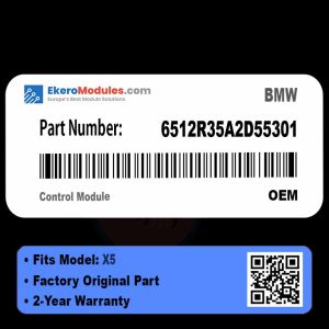 6512R35A2D55301 Control Module | BMW X5 | Genuine OEM Part