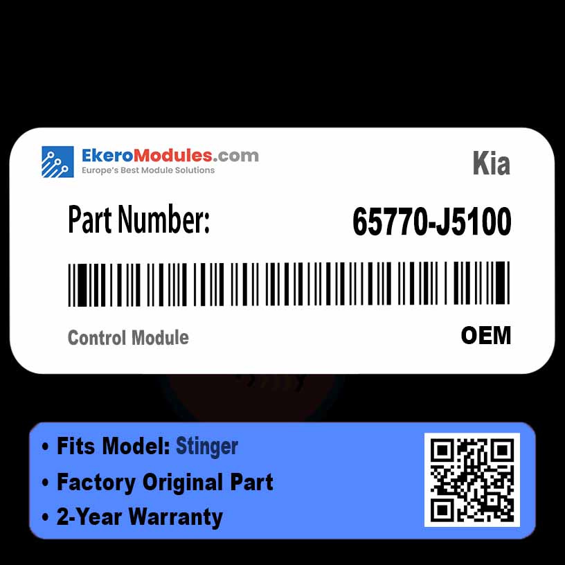 65770-J5100 Control Module | Kia Stinger | Genuine OEM Part