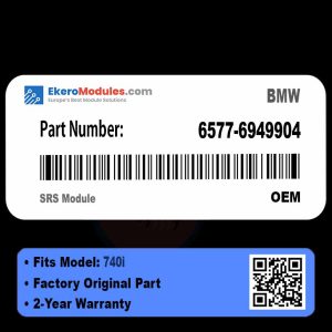 6577-6949904 SRS Module | BMW 740i | Genuine OEM Part