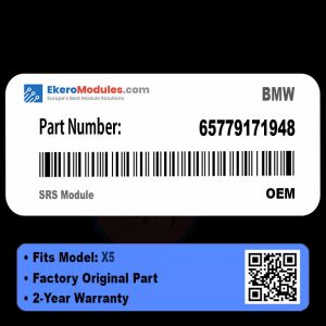 65779171948 SRS Module | BMW X5 | Genuine OEM Part