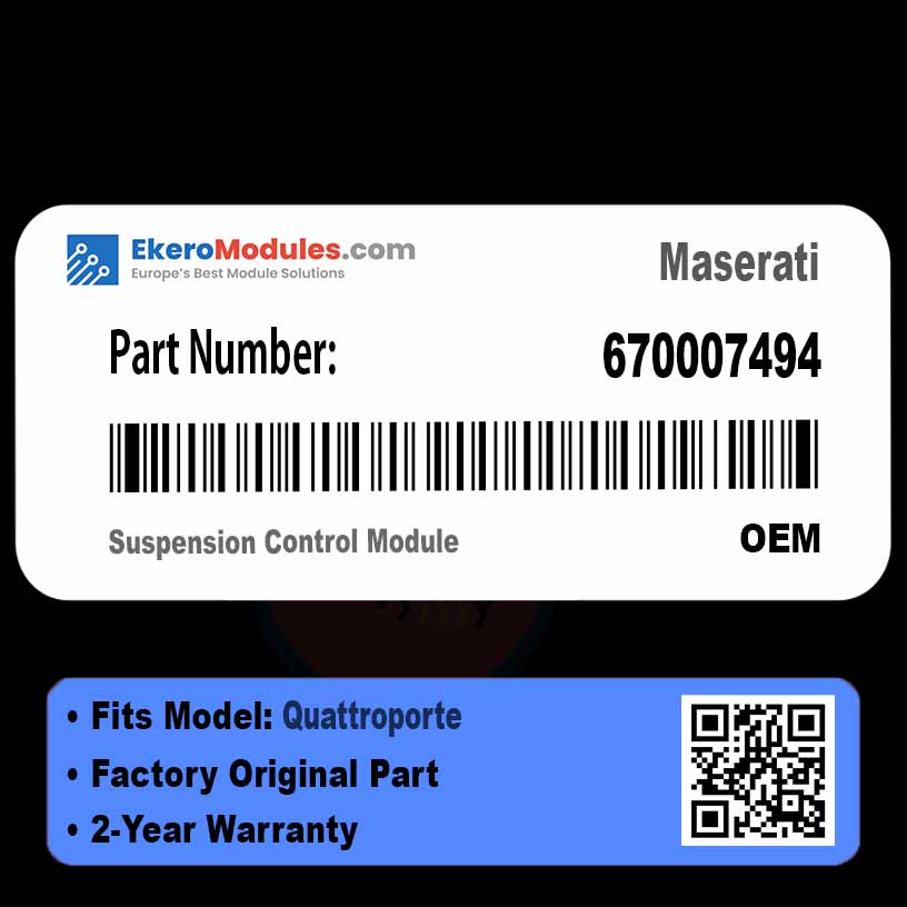 670007494 Suspension Control Module | Maserati Quattroporte | Genuine OEM Part