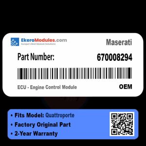 670008294 ECU - Engine Control Module | Maserati Quattroporte | Genuine OEM Part
