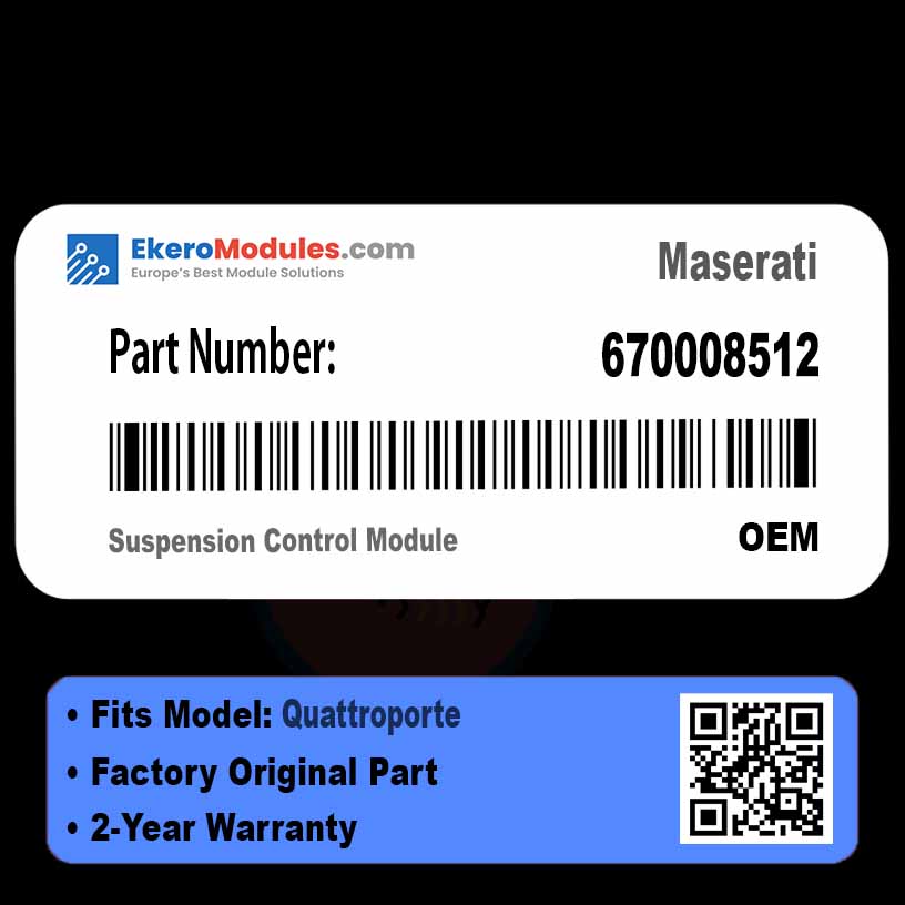 670008512 Suspension Control Module | Maserati Quattroporte | Genuine OEM Part