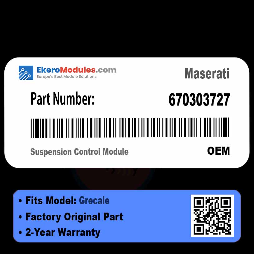 670303727 Suspension Control Module | Maserati Grecale | Genuine OEM Part