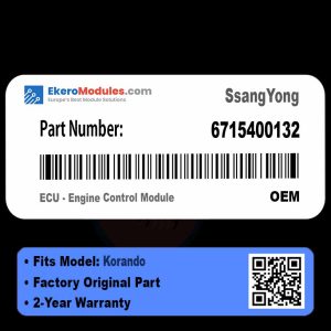 6715400132 ECU - Engine Control Module | SsangYong Korando | Genuine OEM Part