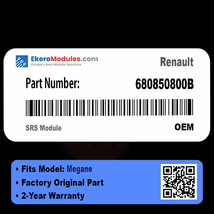 680850800B SRS Module | Renault Megane | Genuine OEM Part
