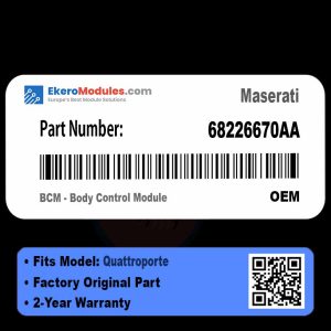 68226670AA BCM - Body Control Module | Maserati Quattroporte | Genuine OEM Part