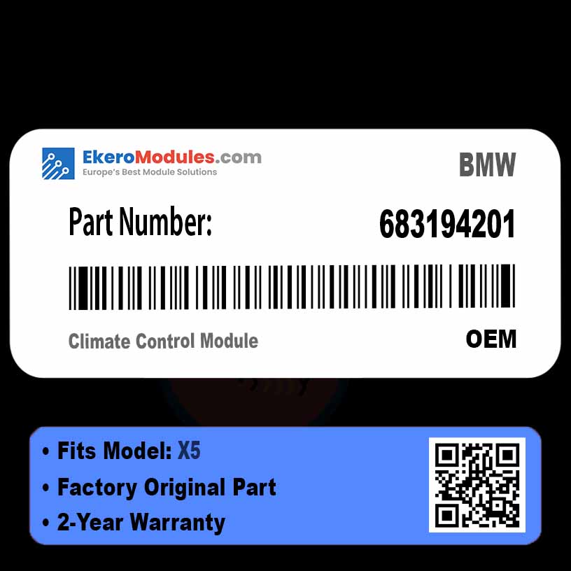683194201 Climate Control Module | BMW X5 | Genuine OEM Part