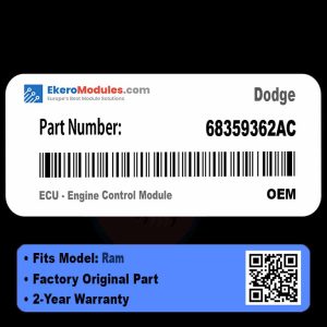 68359362AC ECU - Engine Control Module | Dodge Ram | Genuine OEM Part
