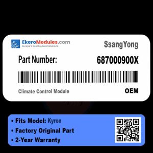 687000900X Climate Control Module | SsangYong Kyron | Genuine OEM Part