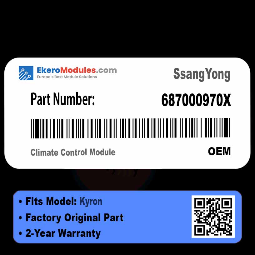 687000970X Climate Control Module | SsangYong Kyron | Genuine OEM Part