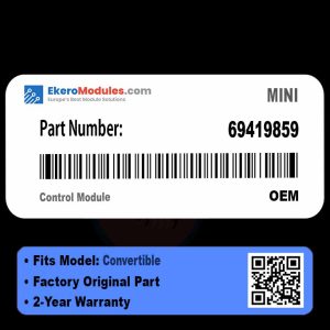 69419859 Control Module | MINI Convertible | Genuine OEM Part