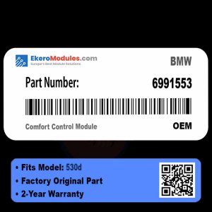 6991553 Comfort Control Module | BMW 530d | Genuine OEM Part