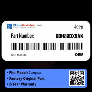 6BH89DX9AK SRS Module | Jeep Compass | Genuine OEM Part