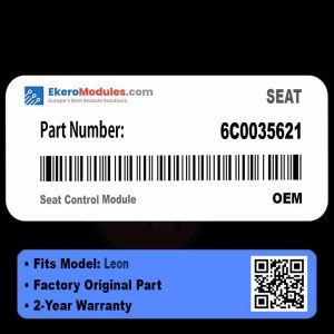 6C0035621 Seat Control Module | SEAT Leon | Genuine OEM Part