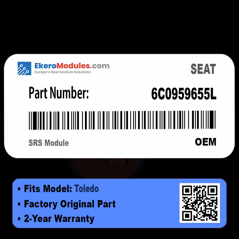 6C0959655L SRS Module | SEAT Toledo | Genuine OEM Part