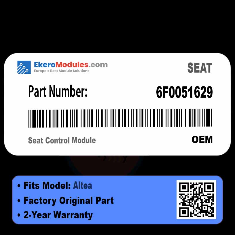 6F0051629 Seat Control Module | SEAT Altea | Genuine OEM Part