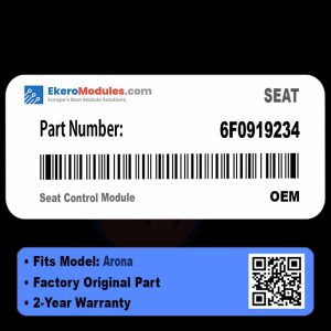 6F0919234 Seat Control Module | SEAT Arona | Genuine OEM Part
