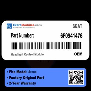 6F0941476 Headlight Control Module | SEAT Arona | Genuine OEM Part