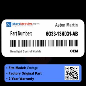 6G33-13K031-AB Headlight Control Module | Aston Martin Vantage | Genuine OEM Part