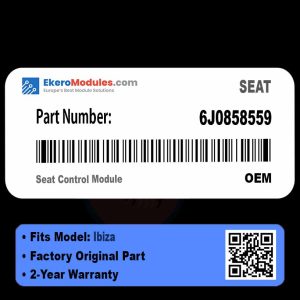 6J0858559 Seat Control Module | SEAT Ibiza | Genuine OEM Part