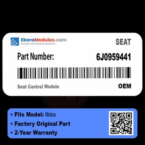 6J0959441 Seat Control Module | SEAT Ibiza | Genuine OEM Part