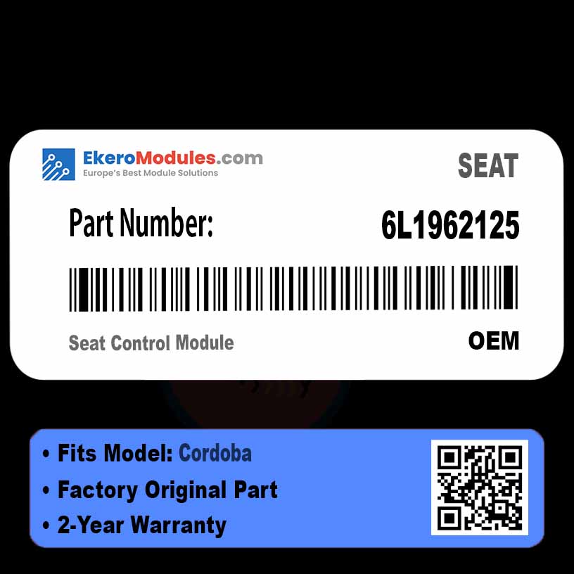 6L1962125 Seat Control Module | SEAT Cordoba | Genuine OEM Part